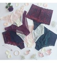 Kadın Çeyizlik Ve Bohçalık 6'lı Paket Saten Dantel Karışık Renk Checky Slip Serisi BB2654