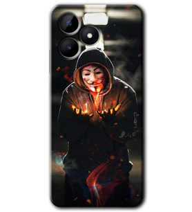 Realme C53 Kılıf HD Desen Baskılı Kılıf - V for Fire