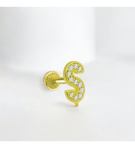 Glorria Altın Ş Harfi Tragus Piercing