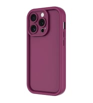 iPhone 15 Pro Kılıf Kamera Korumalı Ananas Silikon Kapak (Mürdüm)