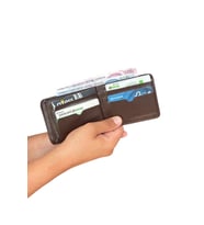 Premium Serisi Lüks Deri Özel Tasarım Yatay Klasik Erkek Cüzdanı (Kahverengi)