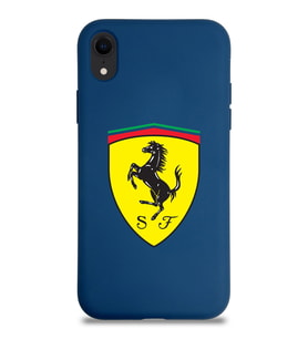 Apple iPhone XR Uyumlu Lansman Kılıf Ferrari Tasarımlı Altı Kapalı İçi Kadife Kaplı  Kapak (Şeffaf)