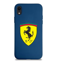 Apple iPhone XR Uyumlu Lansman Kılıf Ferrari Tasarımlı Altı Kapalı İçi Kadife Kaplı  Kapak (Şeffaf)