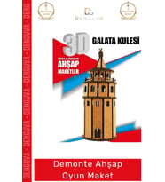 #Oyuncak Eğitici Eğlenceli Lazer Kesim 3mm MDF Boyanabilir 3D Puzzle Demonte Ahşap Oyun Maket