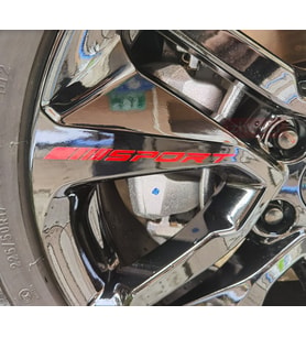 12CM Jant Sticker Yapıştırma Yazı Etiket 8 Adet KIRMIZI