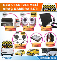 Full Ahd Araç Kamera Seti 4 Kameralı 1 Tb Harddisk Dahil Kayıtlı 7 Inç Hdmi Ekranlı