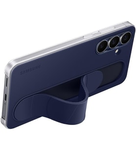 Samsung Galaxy S25 Fe Standlı Kordonlu Silikon Kılıf, Lacivert