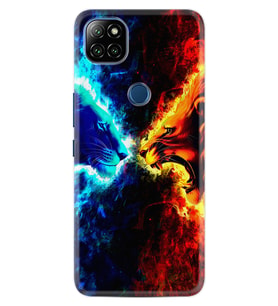 Casper E30 F20 X20 Kılıf Desemli Silikon Red Blue Leon 1714