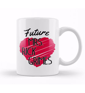 Walking Dead Future Mrs Rick Grimes Love Heart Kupa Bardak Porselen