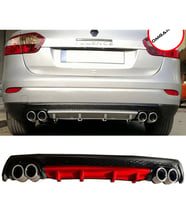 Renault Fluence Kırmızı Difüzör Çiftli Yuvarlak Egzoz Görünümlü D Tip Difizör 2009-2016