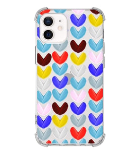 PrintiFy Apple iPhone 12 Mini Uyumlu Water Color 1 Baskılı Şeffaf Köşe Korumalı Antişok Kılıf