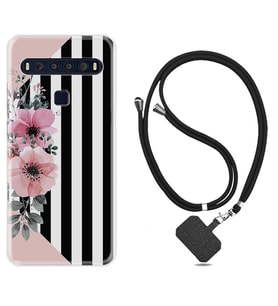 TCL 10L 10 Plus 10SE 20E 20SE 30 L7 Kılıf Boyun Askılı Silikon Flowers 4 1390