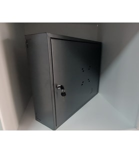 DVR PANO/BOX NVR CCTV RACK KABİNET VE MONİTÖR KORUMA KUTUSU 1U 19 '' W 55 H 45 D 15 SİYAH