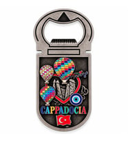 Kapadokya Magnet Şişe Açacağı – Metal Dekoratif Buzdolabı Magneti – Altın Gümüş Bakır – Farklı Desen & Modeller