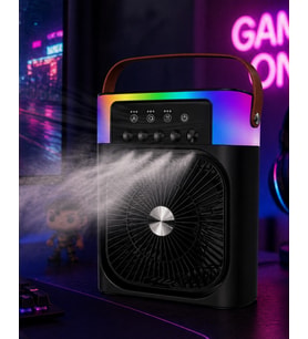 Taşınabilir Mini Klima Nemlendirici Fan Rgb Led Aydınlatmalı Usb Fan