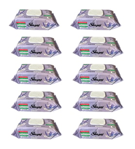 Sleepy Extra Doğal Lavanta Özlü Islak Yüzey Temizlik Havlusu - 100'lü 10 Paket