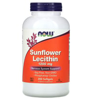 NOW Foods, Sunflower Lecithin, 1,200 mg, 200 Softgels (Renksiz)
