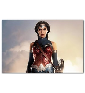 Cakatablo Wonder Woman Portre Bulutlar Arkaplan