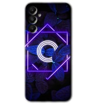 Galaxy A05s Kılıf HD Desen Baskılı Kılıf - Dark Neon Yaprak O Harfi