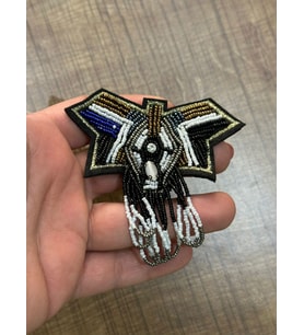 8X6 CM BONCUK PÜSKÜLLÜ ARMA APOLET OMUZ AKSESUARI APLİKE