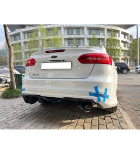 Ford Focus 3 Sedan Arka Ek Mat Siyah Plastik Karlık Makyajlı Kasa - Makyajsız