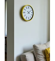 36 Cm Sarı Roma Rakamlı Duvar Saati (Standart)