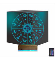 Luvivia Astroloji Burç Lotus 3D Lamba - Masa Gece Lambası