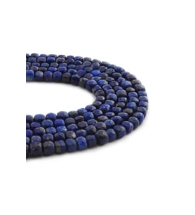 Lapis Lazuli Doğal Taş Parlak Küp Kristal Kesim 4x4mm Dizi