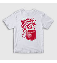 Presmono Unisex Çocuk Beyaz Washing Machine Heart Mitski T-Shirt 545769tt (Beyaz)