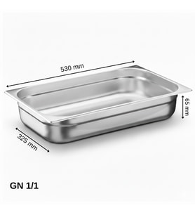 ÜRET Standart Gastronom Küvet GN 1/1 65 mm 9 lt