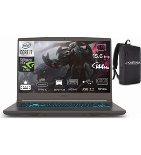 MSI Msı Thın 15 B12UC-1479XTR Intel Core I7 12650H 32GB 4tb M.2 + 4tb SSD RTX3050 WINDOWS11 Pro 15.6" Fhd 144Hz Taşınabilir Bilgisayar & B12UC1479XTRK76