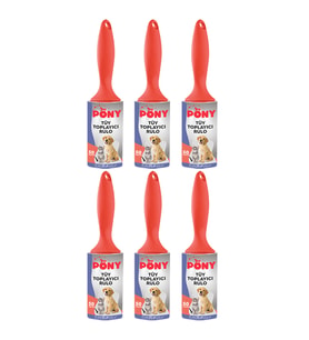 PONY TÜY TOPLAYICI RULO 6 LI SET KEDİ KÖPEK