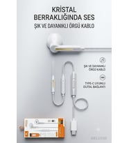 C22 TYPE C KABLOLU MİKROFONLU KULKALIK (BEYAZ, Kulak içi)