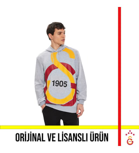 Galatasaray Lisanslı Büyük Logolu Grimelanj Sweat Tshirt