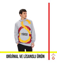 Galatasaray Lisanslı Büyük Logolu Grimelanj Sweat Tshirt