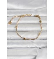 316L Çelik Gold Renk Top Zincirli Kadın Bileklik 5886 - 1OL1480-7245