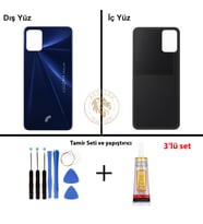 Reeder Vida Seti + Yapıştırıcı S19 Max Mavi Yapıştırıcı B-7000 Yapıştırıcı Vida Seti Arka Kapak Arka Cam Batarya Kapağı Lazer Kesim Kapak Pil Kapağı Back Cover