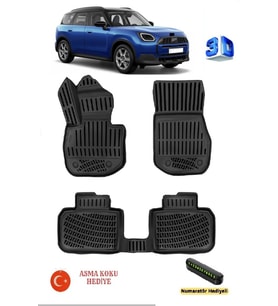 Rizline Mini Countryman U25 EV (ELEKTRİKLİ) 2024 Sonrası Uyumlu 3D Havuzlu Paspas ASMA KOKU VE NUMARATÖR HEDİYELİ