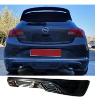 Opel Astra J Makyajlı HB Arka Ek Egzoz Görünüm Mat Siyah 2012-2015 Arka-difizör-bodykit-ek-karlık