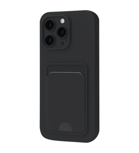 Apple İphone 16 Plus Kılıf Kelvin Kartvizitli Silikon - Siyah