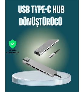 Northcity USB‑C Çoklu Bağlantı Merkezi - 5 Gbps Hız, Alüminyum Eloksal Tasarım, HDMI & Ethernet Destekli
