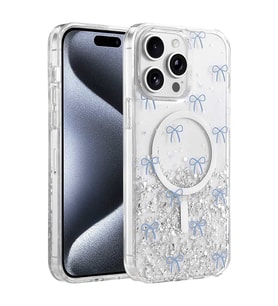 Onegif Apple İphone 14 Pro Max Misk Simli Magsafe Kapak - Desen 3