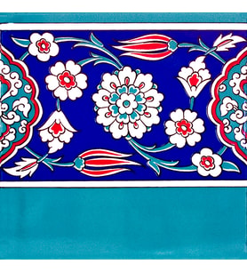 Armada Çini 20x20 Cm KS 24 Osmanlı Çiçek Desen Seramik Çini Bordür