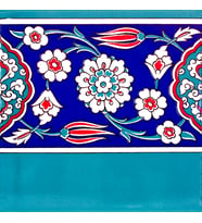 Armada Çini 20x20 Cm KS 24 Osmanlı Çiçek Desen Seramik Çini Bordür