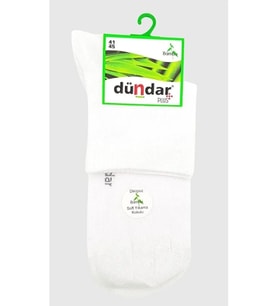 Dündar Erkek Plus Bambu Kısa Konç Çorap 4131/1 - 12 Adet (Beyaz)