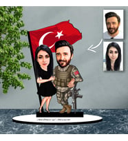 KİŞİYE ÖZEL EVLİ, SEVGİLİ, ÇİFT TASARIMLI BİBLO B32