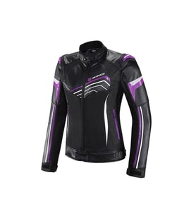 Motosiklet Kadın Montu 4 Mevsim Maxdura 600-D Dayanıklı Kumaş Ve Deri Women Motor Mont Black Purple