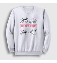 Presmono Unisex Beyaz Tanda Tangan Blackpink Sweatshirt 294133tt (Beyaz)
