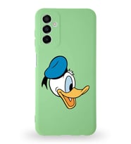 Samsung Galaxy M23 Uyumlu Lansman Kılıf Altı Kapalı İçi Kadife  Donald Duck-F Tasarımlı  Kapak (Şeffaf)