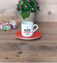 Göz Doktoru Türk Kahvesi Fincanı Turuncu Tıp Bayramı Hediyesi
